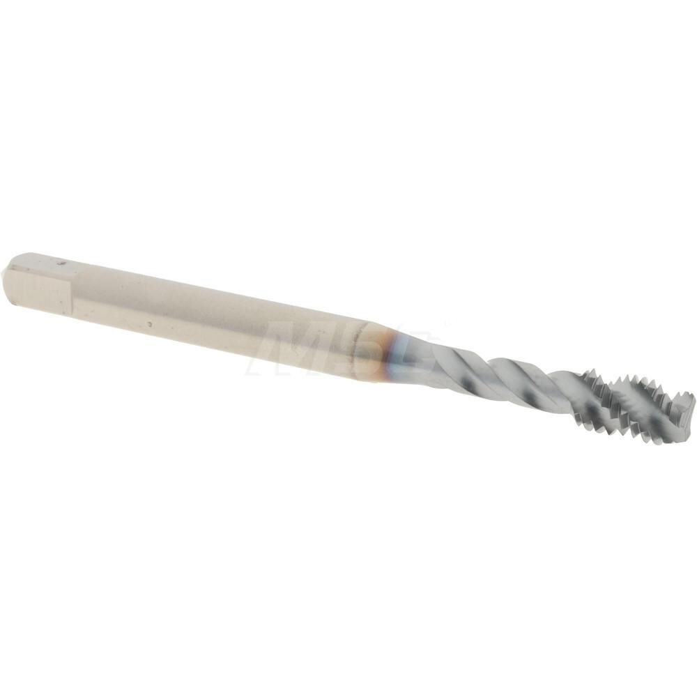 Spiral Flute Tap: #10-32, UNF, 3 Flute, Modified Bottoming, 2B Class of Fit, Powdered Metal, TICN Finish