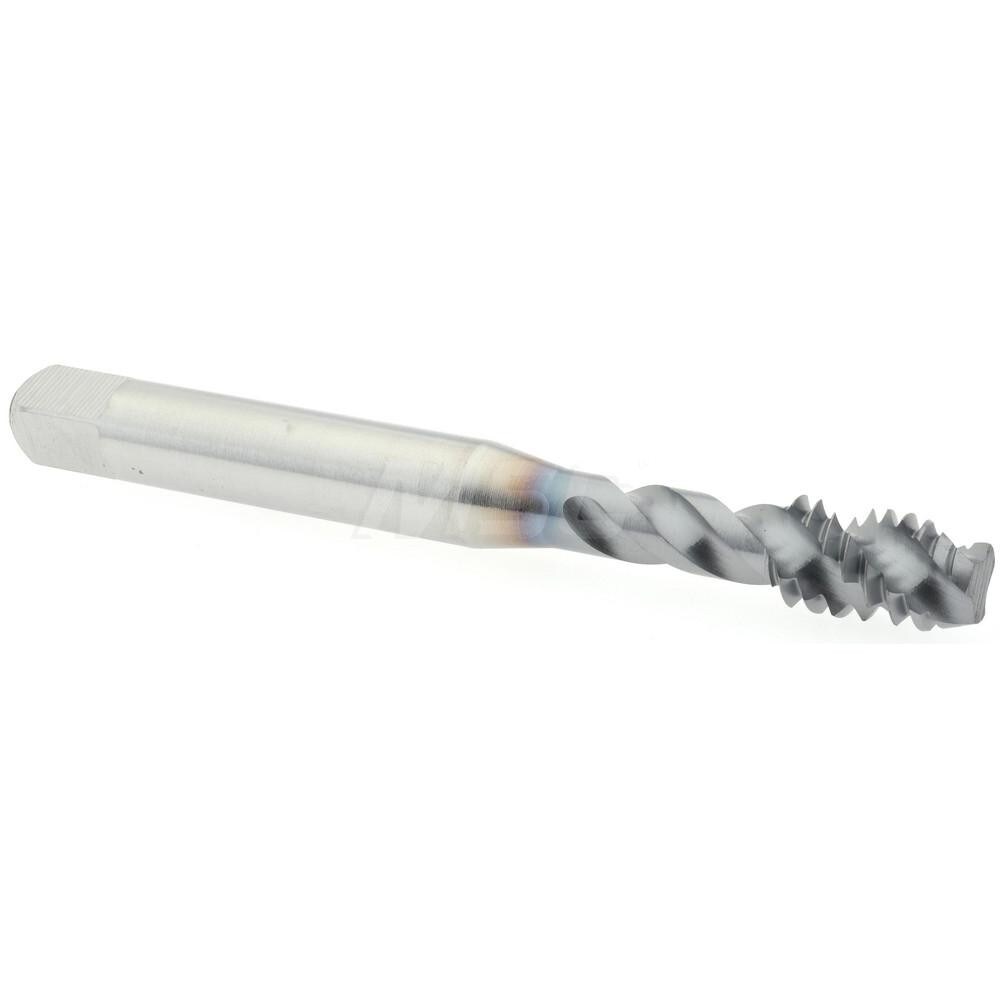 Spiral Flute Tap: 1/4-20, UNC, 3 Flute, Modified Bottoming, 3B Class of Fit, Powdered Metal, TICN Finish