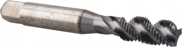 Accupro 40133-01C Spiral Flute Tap: 3/8-24, UNF, 3 Flute, Modified Bottoming, 3B Class of Fit, Powdered Metal, TICN Finish 