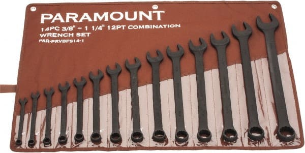 Paramount 8 Piece 6 to 22mm Open End Wrench Set Metric Measurement Standard,... 