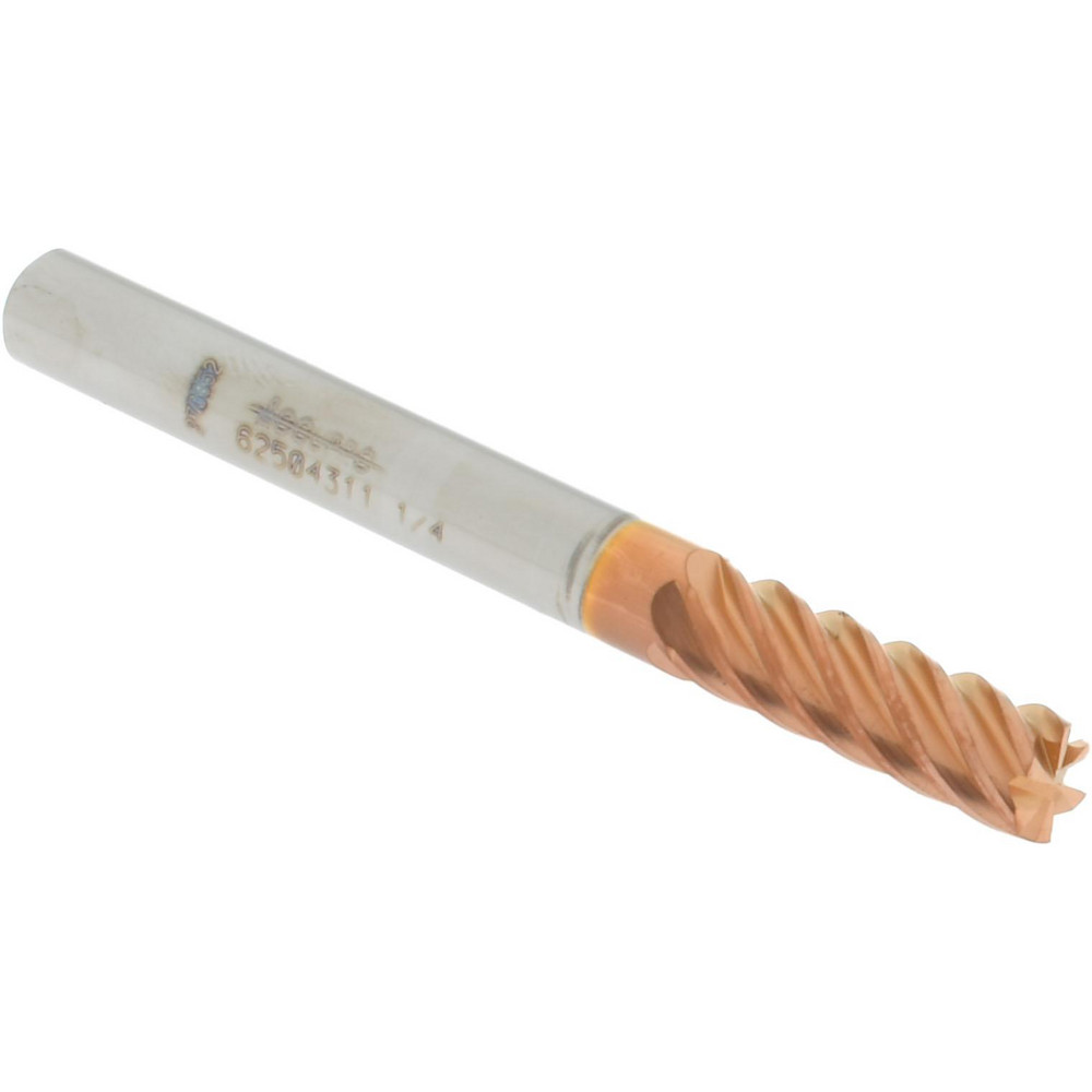 12183852 Square End Mill: 1/4 Dia, 3/4 LOC, 1/4 Shank Dia, 2-1/2 OAL, 6 Flutes, Solid Carbide  