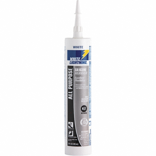 Joint Sealant: 10 oz Cartridge, White, RTV Silicone - -80 to 400 &deg; F Operating Temp, 30 min Tack Free Dry Time