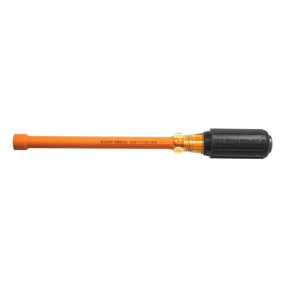 Klein Tools - Nut Driver: 11/32" Drive, Hollow Shaft, Cushion Grip ...