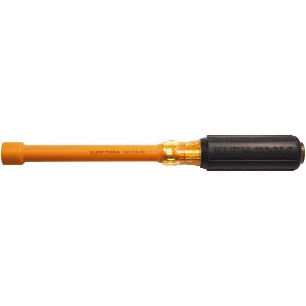 Klein Tools 9/16" Hollow Shaft Nutdriver - Cushion Grip Handle, 11-3/8" OAL | Part #646-9/16-INS