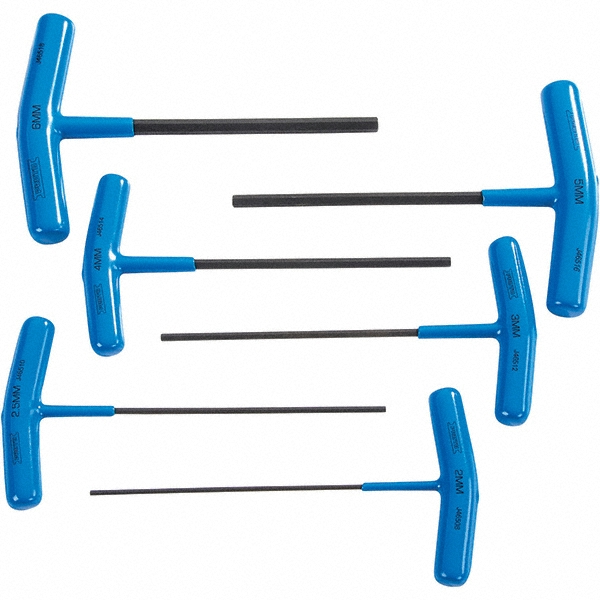 Proto Hex Key Sets: 6 Piece - 6PC 2-6MM T HNDL HEX KEY WRENCH SET