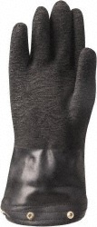 General Purpose Work Gloves: Large, Rubber Coated