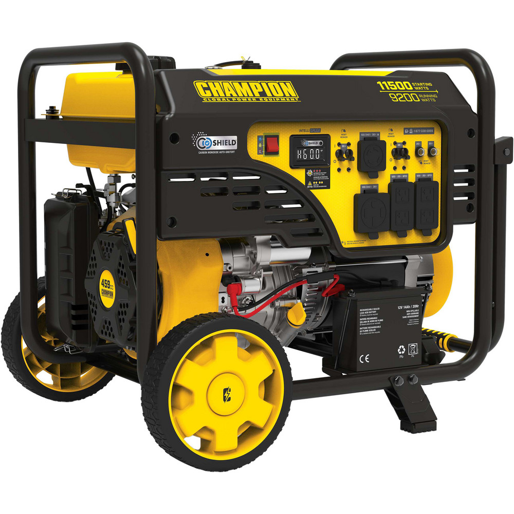 Portable Power Generators: Fuel Type: Gasoline; Starting Method: Electric, Recoil; Running Watts: 9.2; Wattage (kW): 11.5
