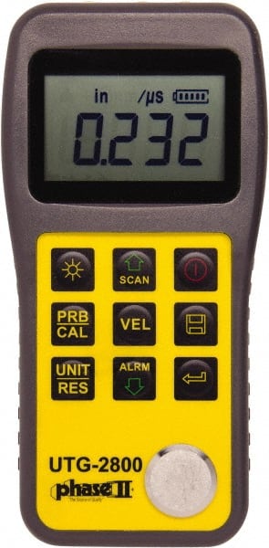 Phase II UTG-2800 0.04" to 12" Measurement, 0.001" Resolution Electronic Thickness Gage 