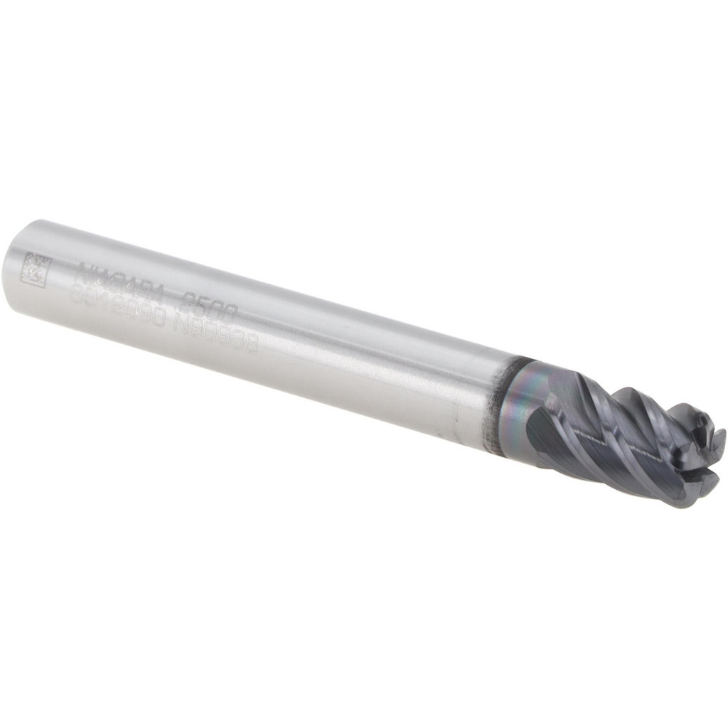 Niagara Cutter 17006990 Corner Radius End Mill: 1/4" Dia, 3/8" LOC, 0.045" Radius, 5 Flutes, Solid Carbide Image