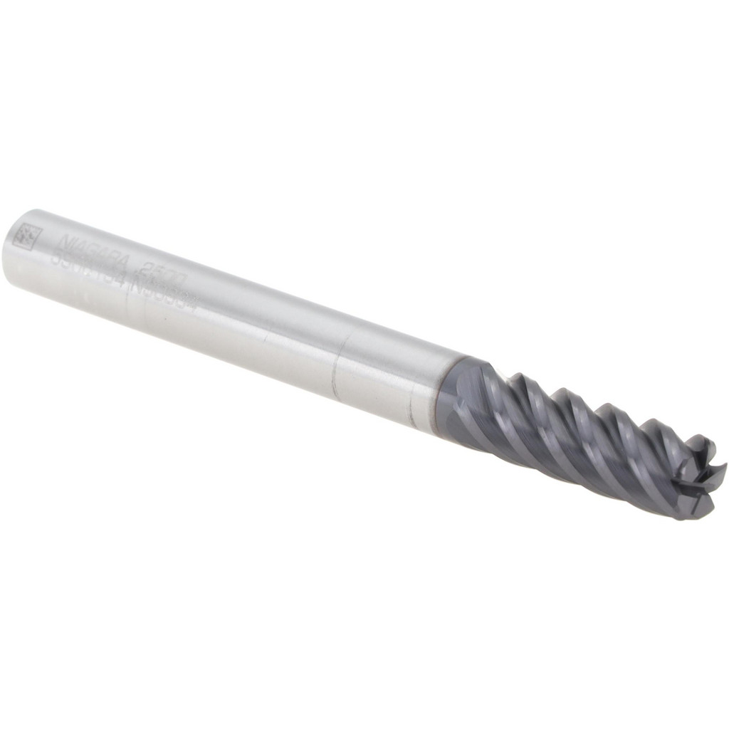 Niagara Cutter 17006986 Corner Radius End Mill: 1/4" Dia, 3/4" LOC, 0.03" Radius, 5 Flutes, Solid Carbide Image