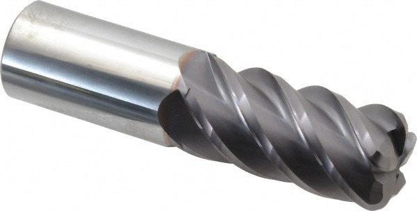 Niagara Cutter 17007085 Corner Radius End Mill: 1" Dia, 2" LOC, 0.19" Radius, 5 Flutes, Solid Carbide 