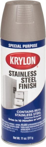 Krylon - Metallic Spray Paint: Stainless Steel, Flat, 16 oz - 62641360 -  MSC Industrial Supply