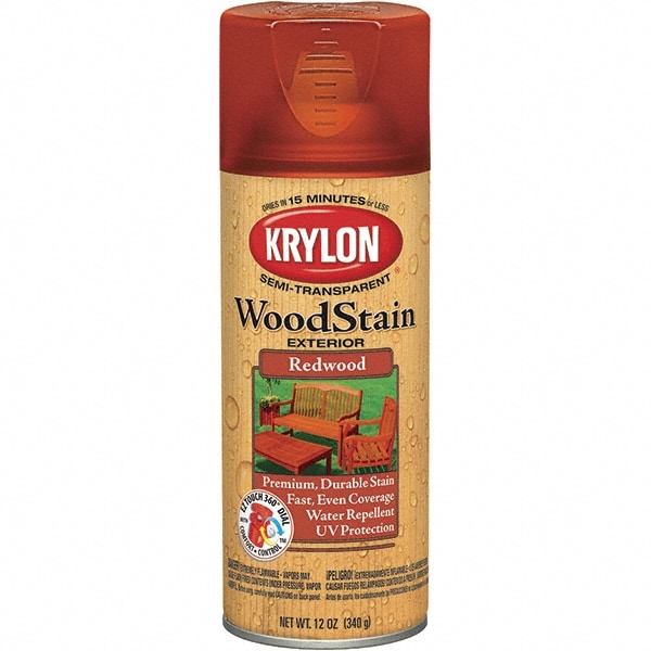 Krylon K03604000 0.5 Qt Aerosol Can Redwood Wood Stain Image