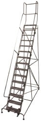 Cotterman D0470039-21 Steel Rolling Ladder: 15 Step Image