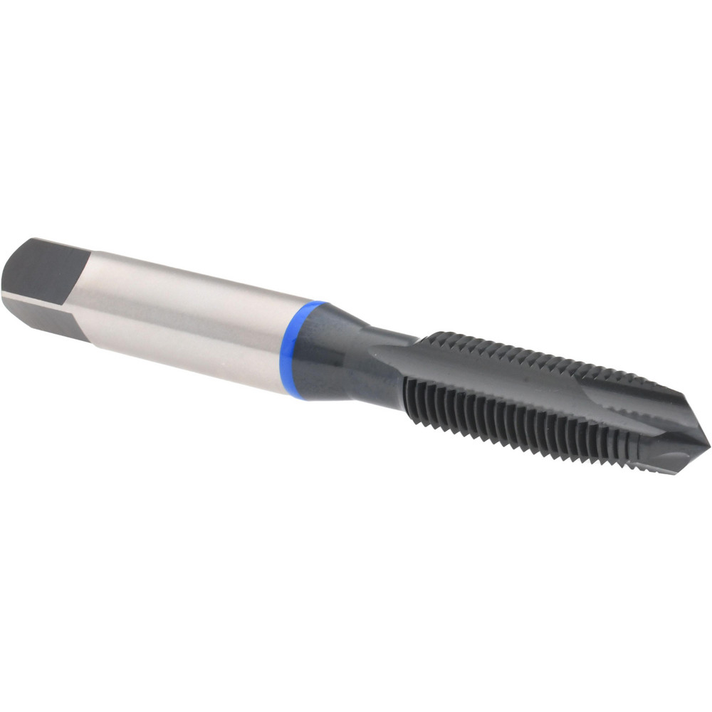 Spiral Point Tap: 3/8-24, 3 Flutes, Plug, 3B, Vanadium High Speed Steel, Oxide Finish