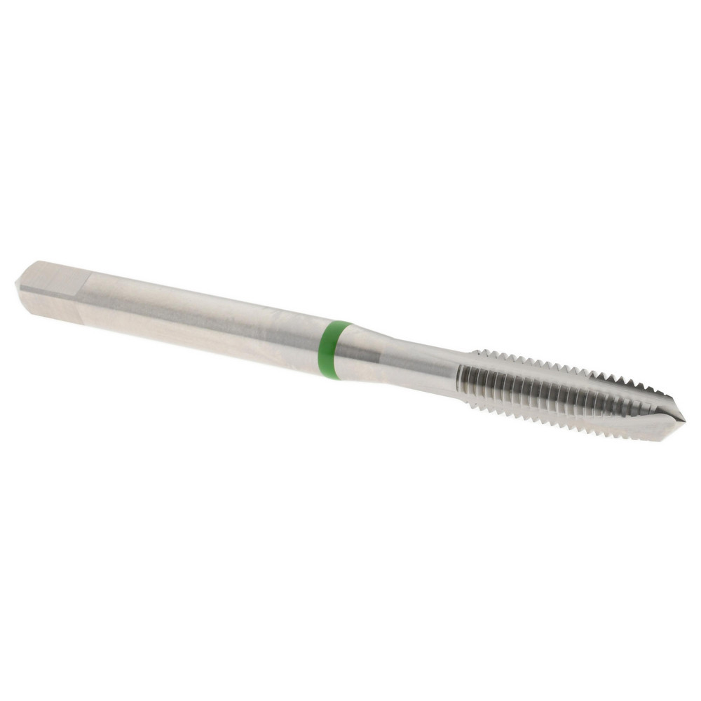 Spiral Point Tap: M5x0.80, 3 Flutes, Plug, 6H Class of Fit, Vanadium High Speed Steel, Bright Finish