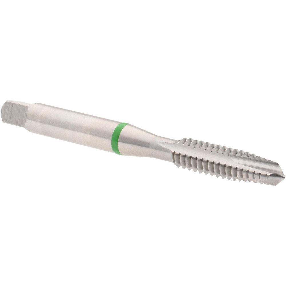 Spiral Point Tap: 1/4-20, 3 Flutes, Plug, 3B, Vanadium High Speed Steel, Bright Finish