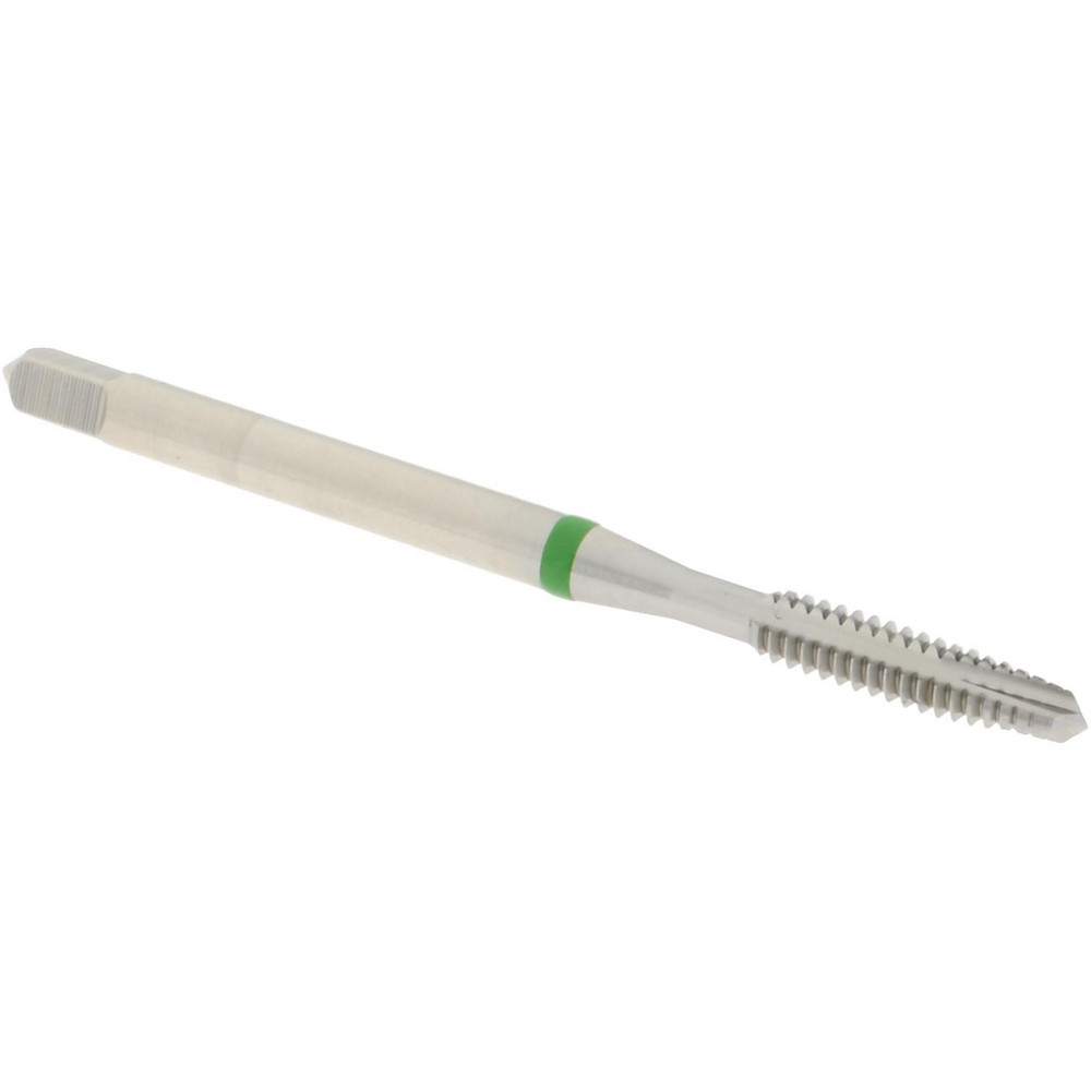 Spiral Point Tap: #6-32, 3 Flutes, Plug, 2B, Vanadium High Speed Steel, Bright Finish