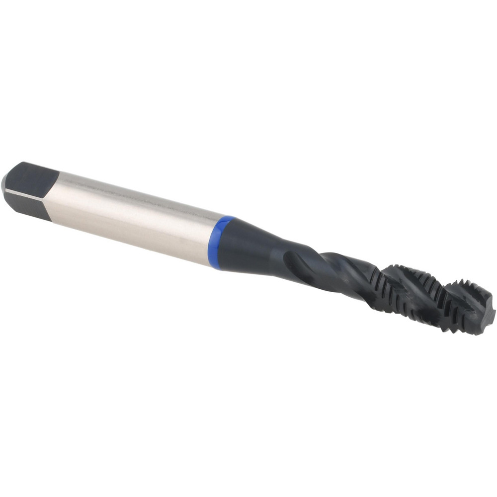 Spiral Flute Tap: 1/4-28, 3 Flutes, Modified Bottoming, Vanadium High Speed Steel, Oxide Coated