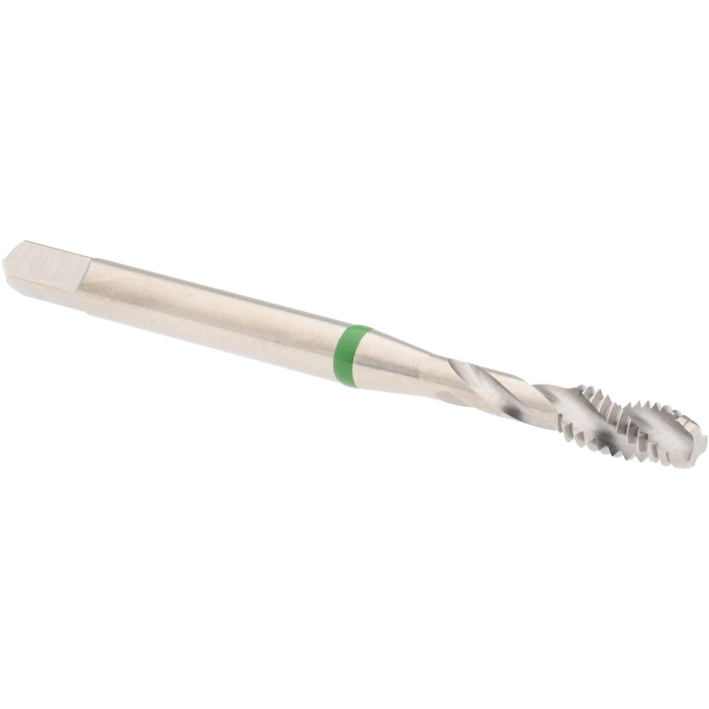 Spiral Flute Tap: #8-32, 3 Flute, Modified Bottoming, Vanadium High Speed Steel, Bright/Uncoated