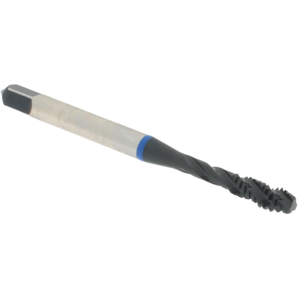Spiral Flute Tap: #10-24, 3 Flute, Modified Bottoming, Vanadium High Speed Steel, Oxide Finish
