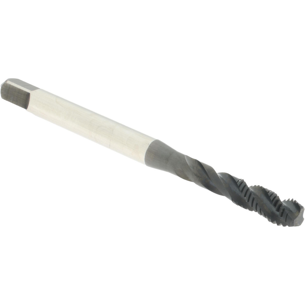 Spiral Flute Tap: M5 x 0.80, 3 Flute, Modified Bottoming, 6H Class of Fit, Vanadium High Speed Steel, Oxide Finish