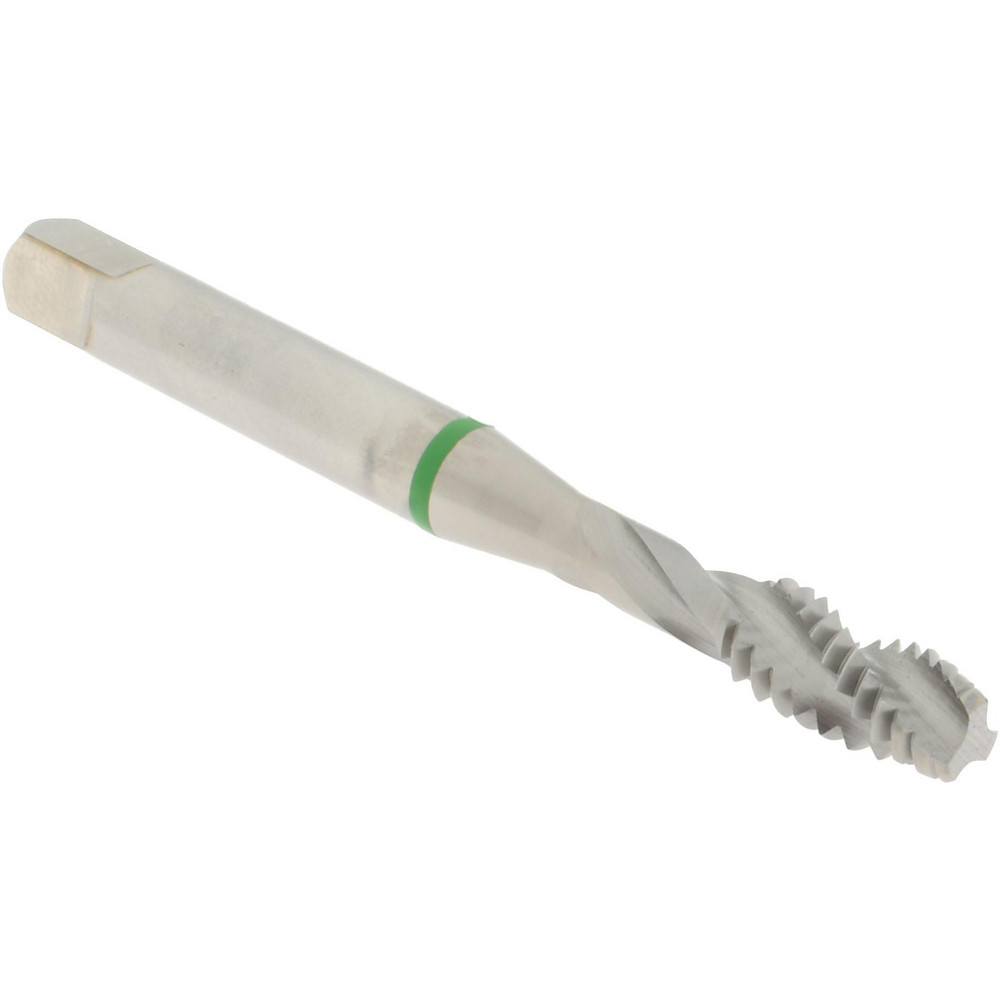 Spiral Flute Tap: 1/4-20, 3 Flute, Modified Bottoming, 2B Class of Fit, Vanadium High Speed Steel, Bright/Uncoated