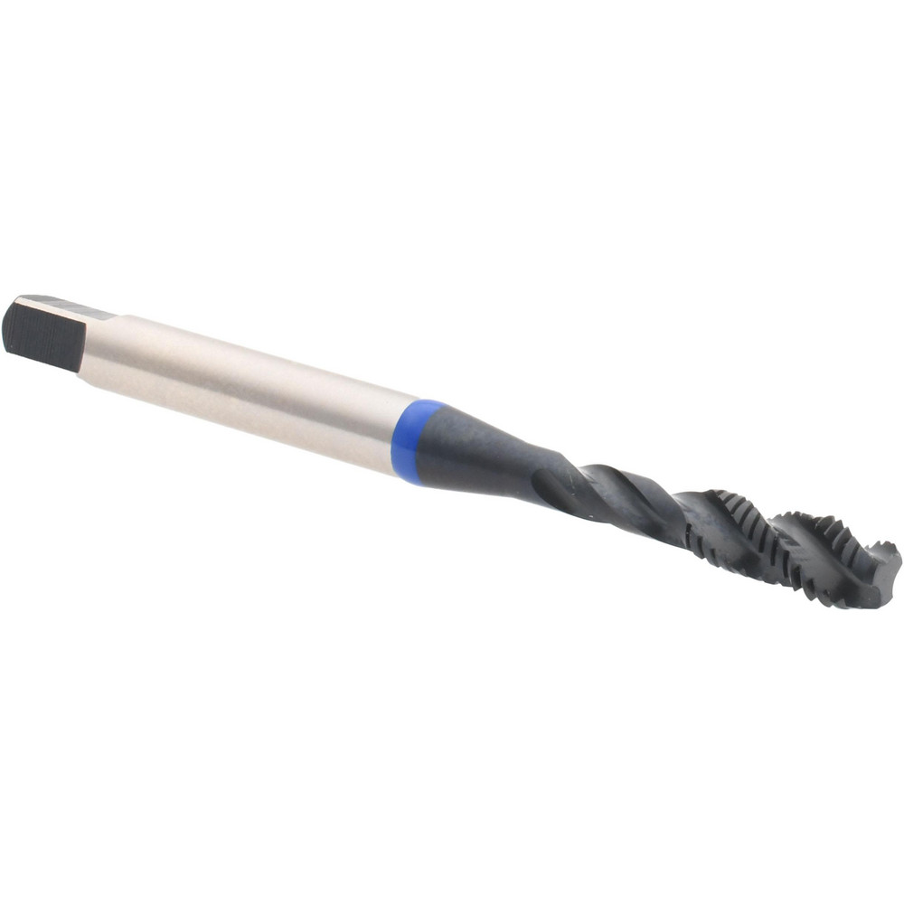 Spiral Flute Tap: #10-32, 3 Flute, Modified Bottoming, 2B Class of Fit, Vanadium High Speed Steel, Oxide Finish