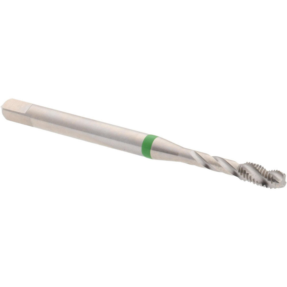 Spiral Flute Tap: M3 x 0.50, 3 Flute, Modified Bottoming, Vanadium High Speed Steel, Bright/Uncoated