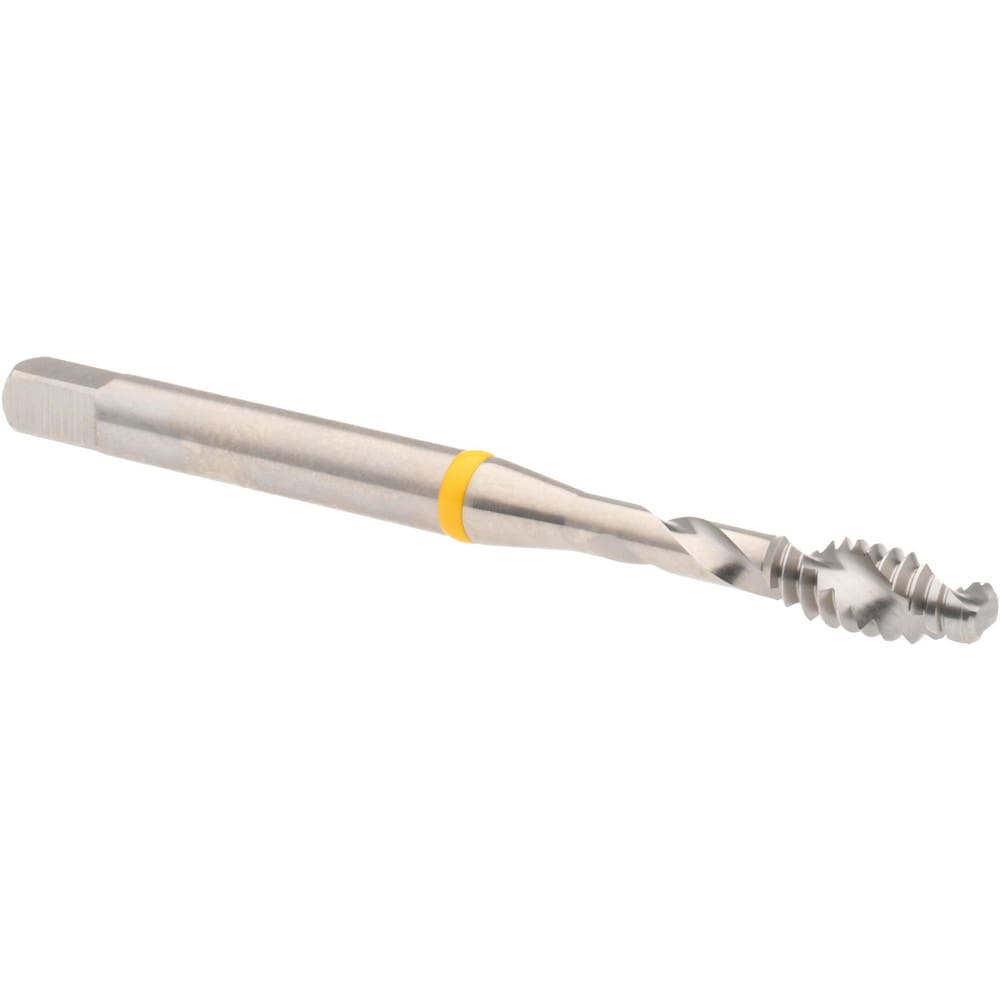 Spiral Flute Tap: #10-24, 2 Flute, Modified Bottoming, Vanadium High Speed Steel, Bright/Uncoated