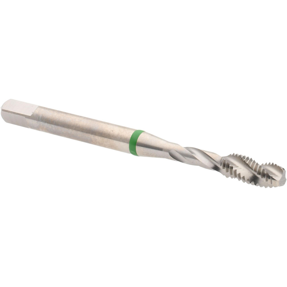 Spiral Flute Tap: #10-32, 3 Flute, Modified Bottoming, Vanadium High Speed Steel, Bright/Uncoated