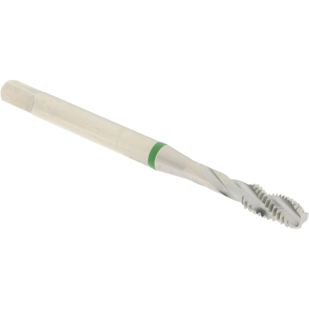 Spiral Flute Tap: #8-36, 3 Flute, Modified Bottoming, Vanadium High Speed Steel, Bright/Uncoated