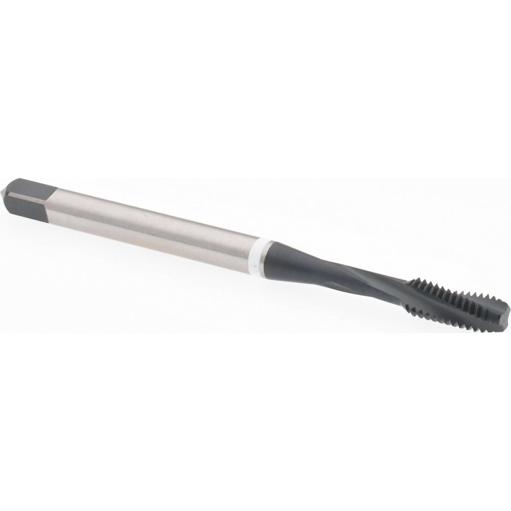 Spiral Flute Tap: #6-40, 3 Flute, Modified Bottoming, Vanadium High Speed Steel, Nitride Finish