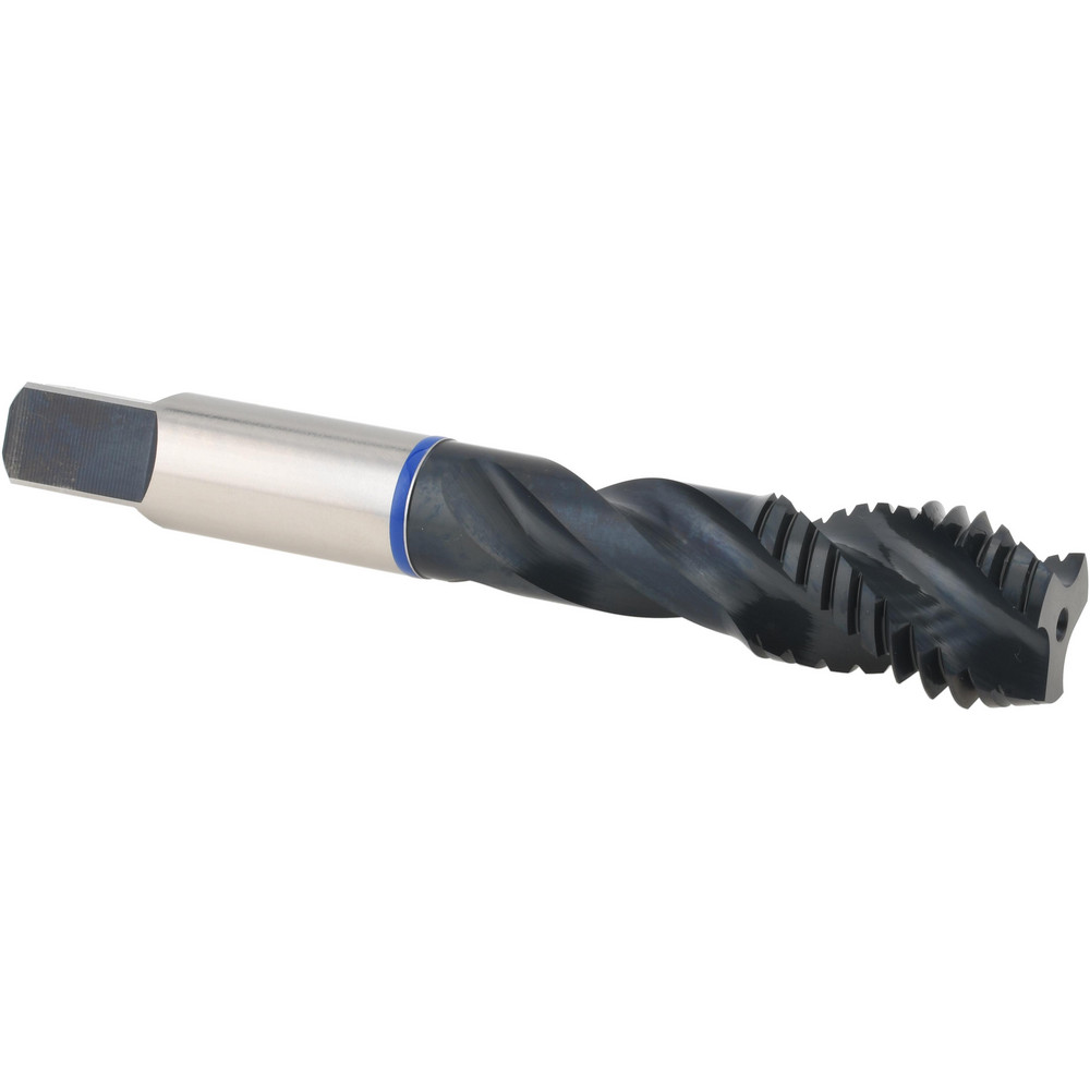 Spiral Flute Tap: 5/8-11, 3 Flutes, Modified Bottoming, 2B Class of Fit, Vanadium High Speed Steel, Oxide Coated