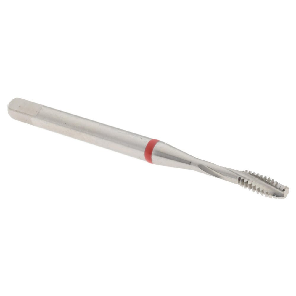 Spiral Flute Tap: #4-40, 3 Flutes, Modified Bottoming, Vanadium High Speed Steel, Bright/Uncoated
