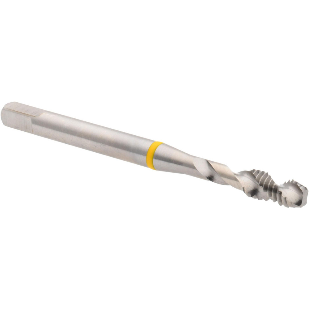 Spiral Flute Tap: #8-32, 2 Flute, Modified Bottoming, Vanadium High Speed Steel, Bright/Uncoated