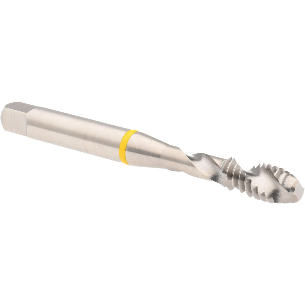 Spiral Flute Tap: 1/4-20, 2 Flute, Modified Bottoming, 2B Class of Fit, Vanadium High Speed Steel, Bright/Uncoated