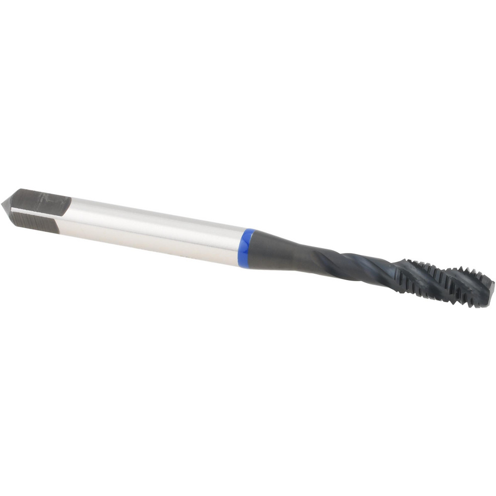 Spiral Flute Tap: #10-32, 3 Flutes, Modified Bottoming, Vanadium High Speed Steel, Oxide Coated