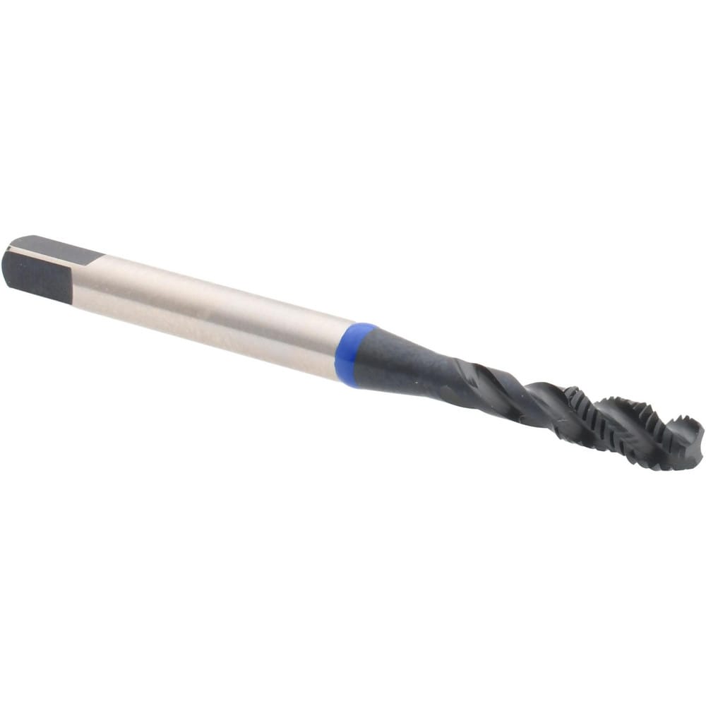 Spiral Flute Tap: #8-36, 3 Flute, Modified Bottoming, Vanadium High Speed Steel, Oxide Finish