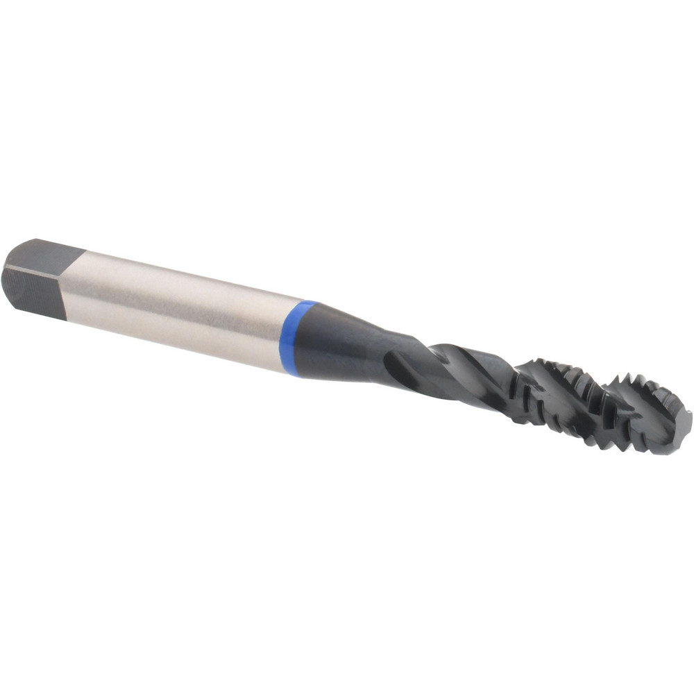 Spiral Flute Tap: 1/4-20, 3 Flute, Modified Bottoming, 2B Class of Fit, Vanadium High Speed Steel, Oxide Finish