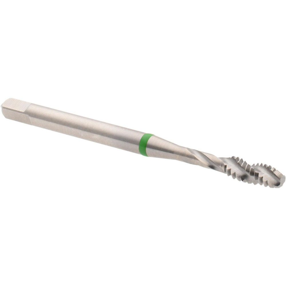 Spiral Flute Tap: #6-32, 3 Flute, Modified Bottoming, Vanadium High Speed Steel, Bright/Uncoated