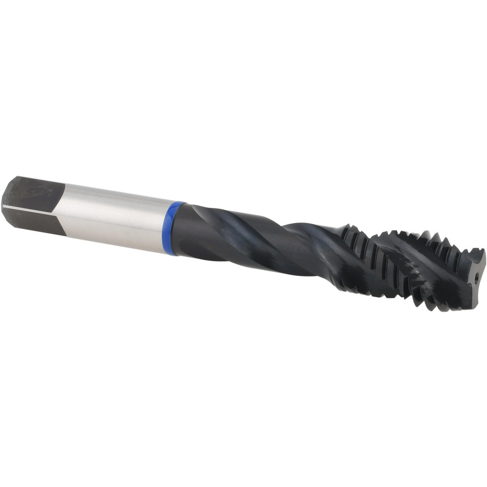 Spiral Flute Tap: 1/2-13, 3 Flutes, Modified Bottoming, 2B Class of Fit, Vanadium High Speed Steel, Oxide Coated