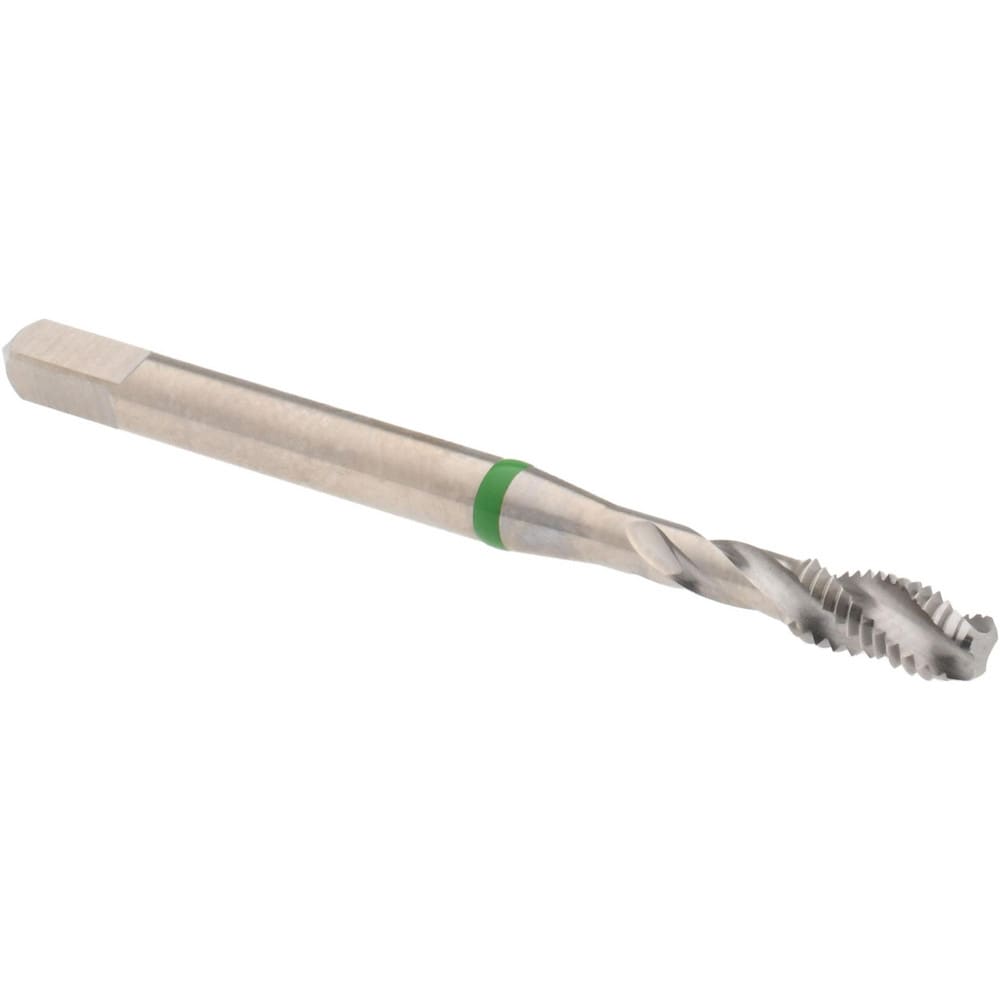 Spiral Flute Tap: #8-36, 3 Flute, Modified Bottoming, Vanadium High Speed Steel, Bright/Uncoated