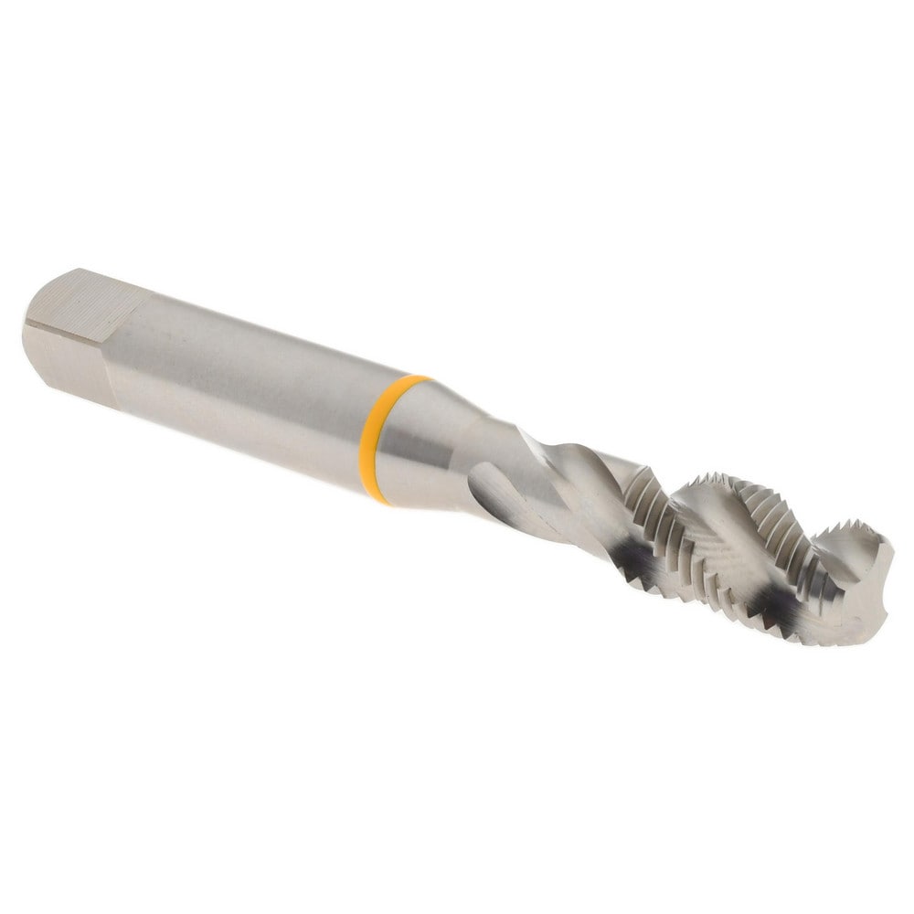 Spiral Flute Tap: 3/8-24, 3 Flutes, Modified Bottoming, 3B Class of Fit, Vanadium High Speed Steel, Bright/Uncoated