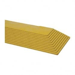 Wearwell 572.EDGINGFGRYL Anti-Fatigue Modular Tile Mat: Dry & Wet Environment, 39" Length, 3" Wide, 5/8" Thick, Yellow 