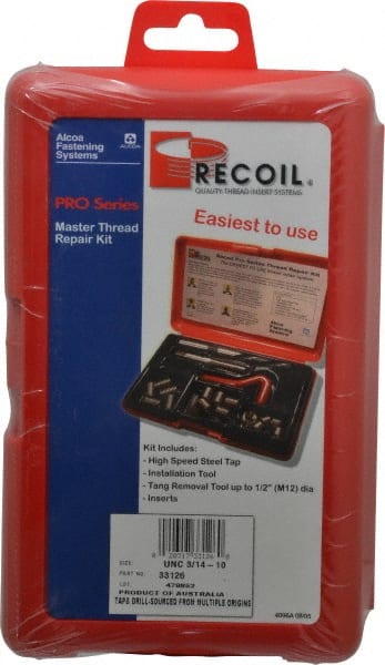Recoil 33126 Thread Repair Kit: Free-Running & Screw-Locking 