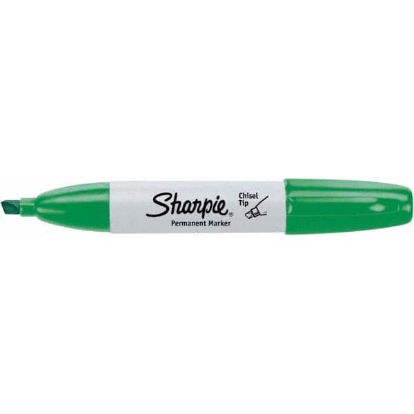 Sharpie - Permanent Marker: Green, AP Non-Toxic, Chisel Point - 62737101 -  MSC Industrial Supply