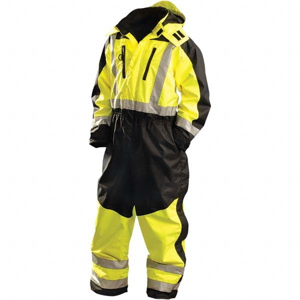 Coveralls: Size 4XL, Yellow, Polyester