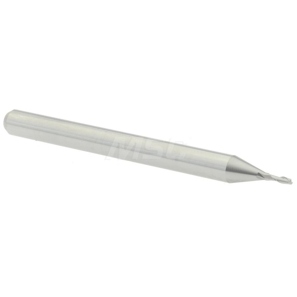 14796199 Corner Radius End Mill: 0.0312" Dia, 0.093" LOC, 0.01" Radius, 2 Flutes, Solid Carbide  