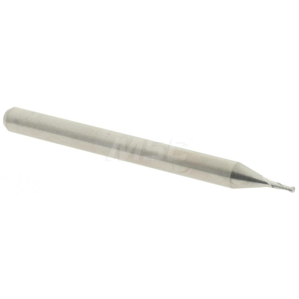 14797528 Corner Radius End Mill: 0.03" Dia, 0.09" LOC, 0.01" Radius, 2 Flutes, Solid Carbide  